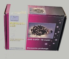 NEW LAMPS - MINILUCI LED 240 - DECORAZIONI NATALIZIE CON GIOCHI- L. 18mt 53-256