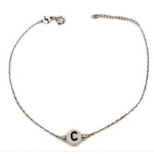 BRACCIALE ZOPPINI FIRENZE INIZIALE ARGENTO 925 -  NUOVO DA NEGOZIO - INIZIALI