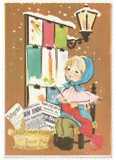 Non Viaggiata cartolina vintage Buon Natale bancarella biglietti auguri giornali