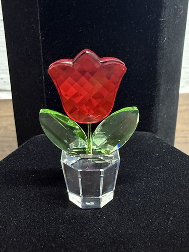 Swarovski crystal red tulip - crystal,