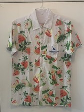 GREY GOOSE ESSENCES BUTTONUP SHIRT WATERMELON FLORAL M BARTENDER PROMO  NWOT