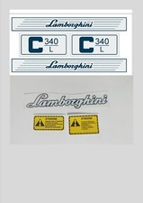 ADESIVI DECALCOMANIE LAMBORGHINI C 340 L  PER TRATTORI AGRICOLI CINGOLATI