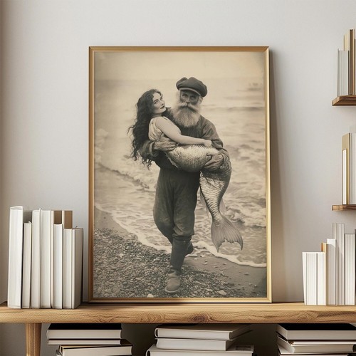 Poster vintage pescatore - , che