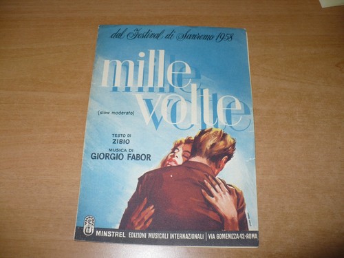 Spartito musicale mille volte - mille,