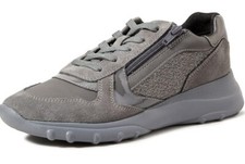 Sneakers Geox donna D Alleniee B grigio scamosciato scarpe da ginnastica Dl16lpb uk taglia 4 nuove