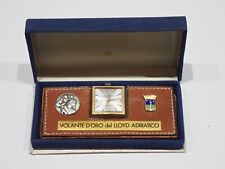  LLOYD ADRIATICO VOLANTE D'ORO EMBLEMA DA CRUSCOTTO OROLOGIO E SAN CRISTOFORO