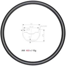 Cerchi in carbonio 29er 36x25mm mountain bike full carbon bici clincher tubeless