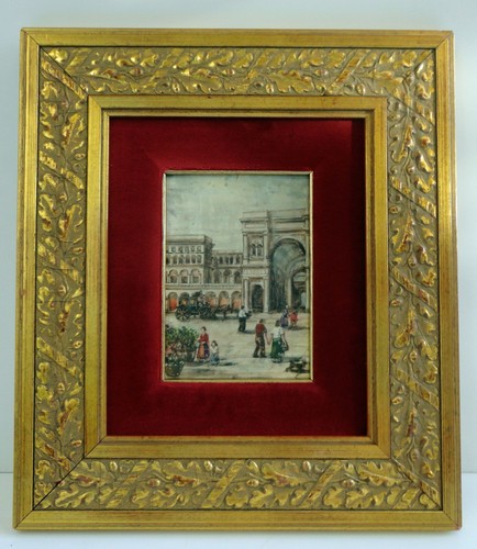 Antico dipinto olio rame - antico,