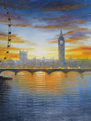 Dipinto quadro londra - dipinto,