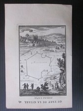1685 Lavardin acquaforte originale Mallet castello Francia fortificazione