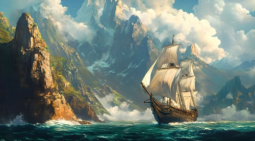 Opera arte pirati nave - opera, d'arte
