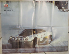 VECCHIO POSTER AUTOSPRINT LANCIA STRATOS 75 RALLY MONTECARLO SVEZIA