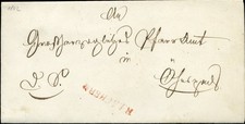 868974) Prefilatelia rossa L1 R.1. Achern 1842 su lettera pieghevole 