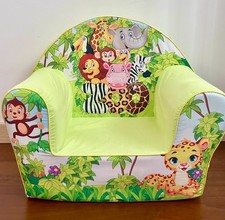 POLTRONA COMODA PER BAMBINI CON ANIMALI - TEMA ZOO ANGOLO GIOCO