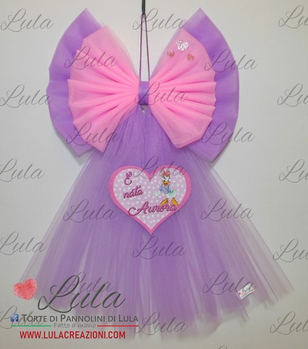 Fiocco nascita tulle - fiocco, in