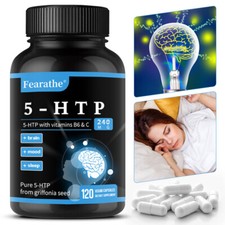 5-HTP haute puissance 200 mg - Capsules pour le cerveau, le sommeil et l'humeur