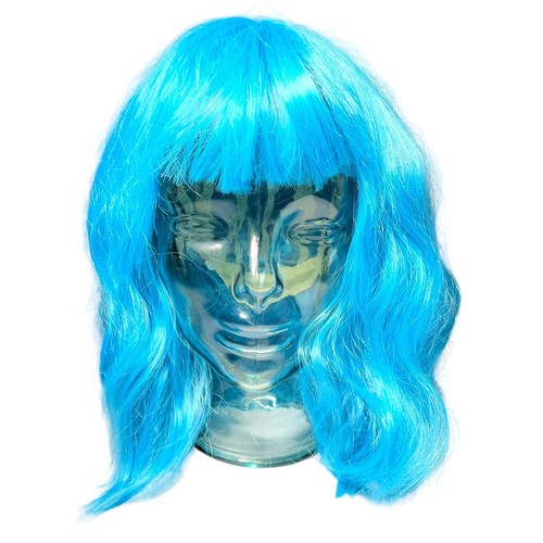 Parrucca lunghezza spalla blu
