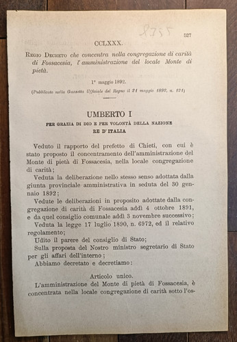 Fossacesia 1892 regio - fossacesia,