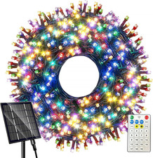 Luci Natale Esterno Solare, Catena Luminosa a 400 LED, 42M,19 Modalità, Luci Di 