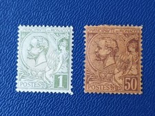 SELLOS MÓNACO USADOS 1891