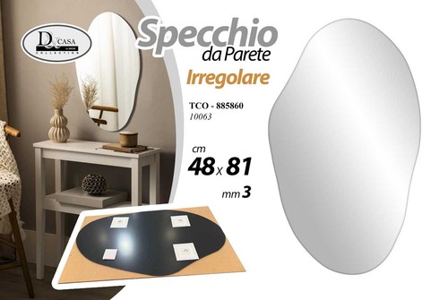 Specchio parete irregolare - parete,