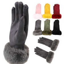 GUANTI DONNA INVERNALI MEZZA STAGIONE COMODI TOUCH PELLICCIA ELEGANTI PESANTI