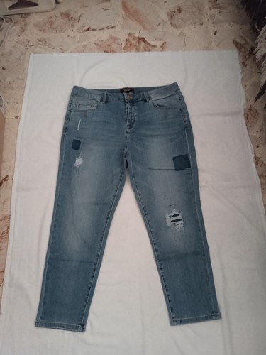 Jeans blu con strappi - , donna