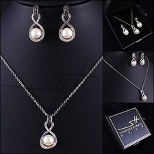 Set orecchini catena perla - set, *perla