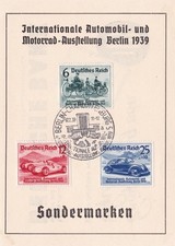 GERMANIA.3°REICH ANNULLO FDC SALONE INTERNAZIONALE AUTO BERLINO 1939