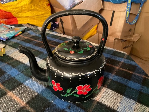 Vintage black floral barge