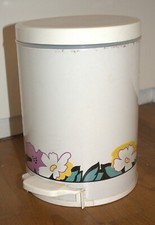 Cesto Spazzatura - Pattumiera per Bagno Toilette - Vintage - tema floreale