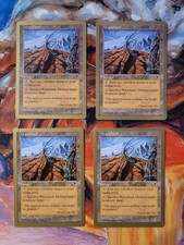 4 x Magic MTG Wasteland 1999