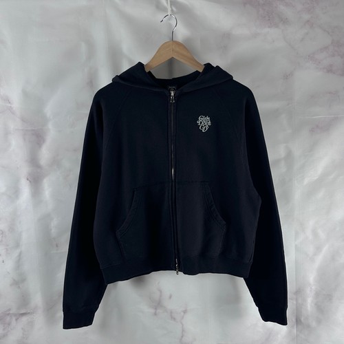 Felpa nera con cappuccio - e, zip