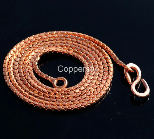 Collana grano catena rame - collana,