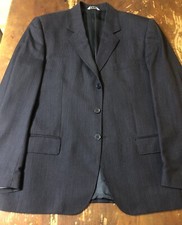 giacca uomo elegante gessato blu