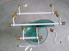 Accessori bagno porta asciugamani porta rotolo set ferro battuto laccato bianco 