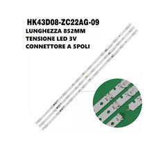 KIT 3 BARRE STRIP 8 LED TV