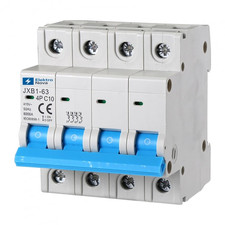 Interruttore Magnetotermico Trifase 4P 10A C10 6Ka – 4 Moduli DIN – 380V