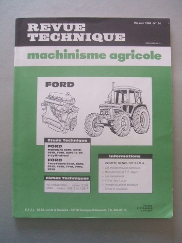 Revue technique tracteur ford - revue,