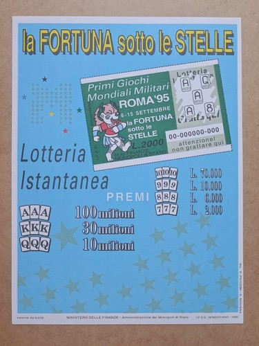 Locandina lotteria gratta e - locandina,