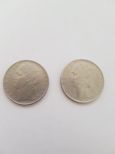 Due monete 100 lire del - due,