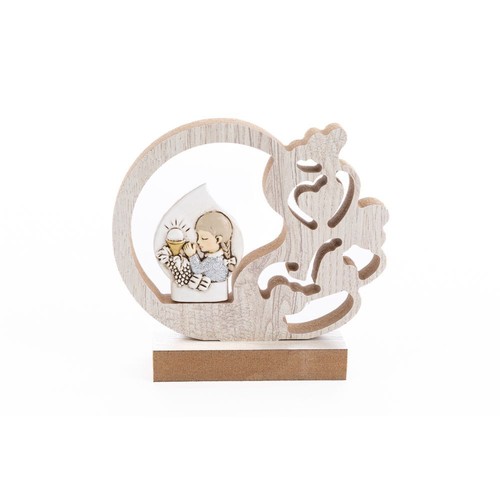 Bambina prima comunione legno - bambina,