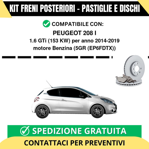 Kit freni posteriori per - kit,