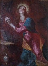 Antico dipinto olio  su tela