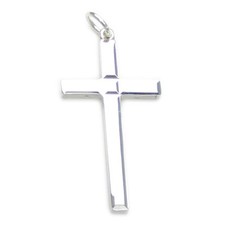 Ciondolo croce argento taglio
