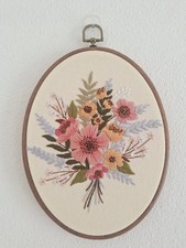 Quadro ricamato mano 24x18cm - quadro,