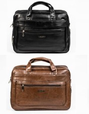 Borsa portadocumenti uomo vintage eco pelle lavoro tracolla messanger a4 pc