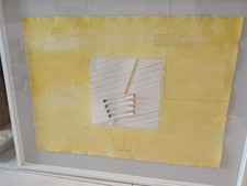 Lorenzo Piemonti quadro dipinto opera unica su cartoncino 50x70cm anno 92 timbro