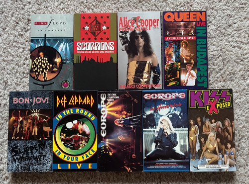 1980 rock metal vhs - 1980's, lot