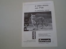 advertising Pubblicità 1960 PELLICOLE FERRANIA P30